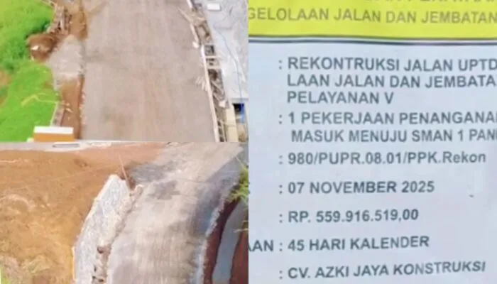 UPTD PJJWP V Laksanakan Penanganan Jalan Akses Menuju SMAN 1 Panumbangan