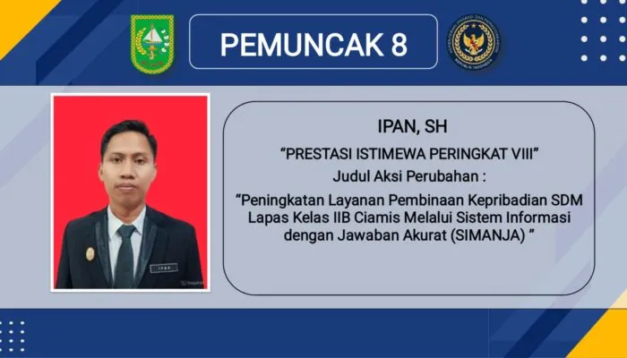 Inovasi “SIMANJA” Antar Ipan, S.H. Raih Peringkat VIII Nasional pada Pelatihan Kepemimpinan Pengawas