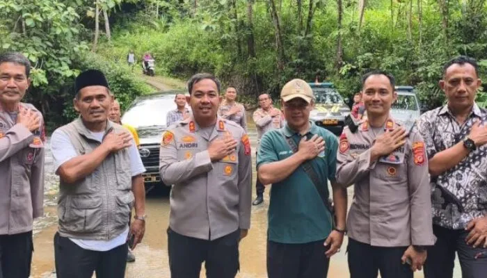 Amanat Presiden RI, Polres Pangandaran Bergerak Cepat Tangani Kerusakan Jembatan Sungai Bojong