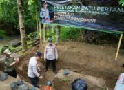 Akses Terputus Dijawab Aksi Nyata, Polres Pangandaran Mulai Bangun Jembatan Setia