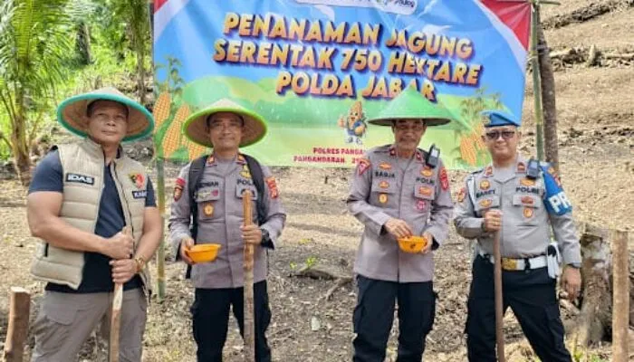 Dukung Ketahanan Pangan Nasional, Polres Pangandaran Garap 11 Hektare Lahan Jagung