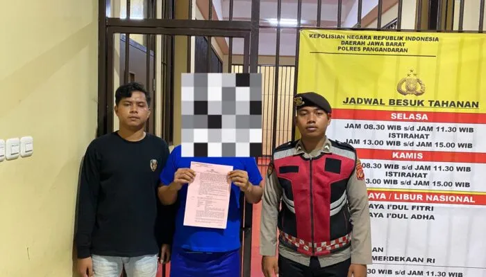 Polres Pangandaran Tahan Tersangka Penipuan Gadai Mobil, Korban Rugi Rp32 Juta