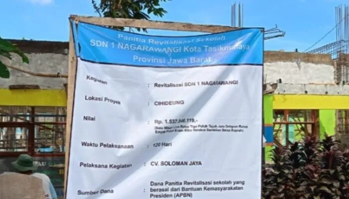 Dugaan Penggiringan Kontraktor pada Proyek Revitalisasi SDN 1 Nagarawangi Jadi Sorotan Publik